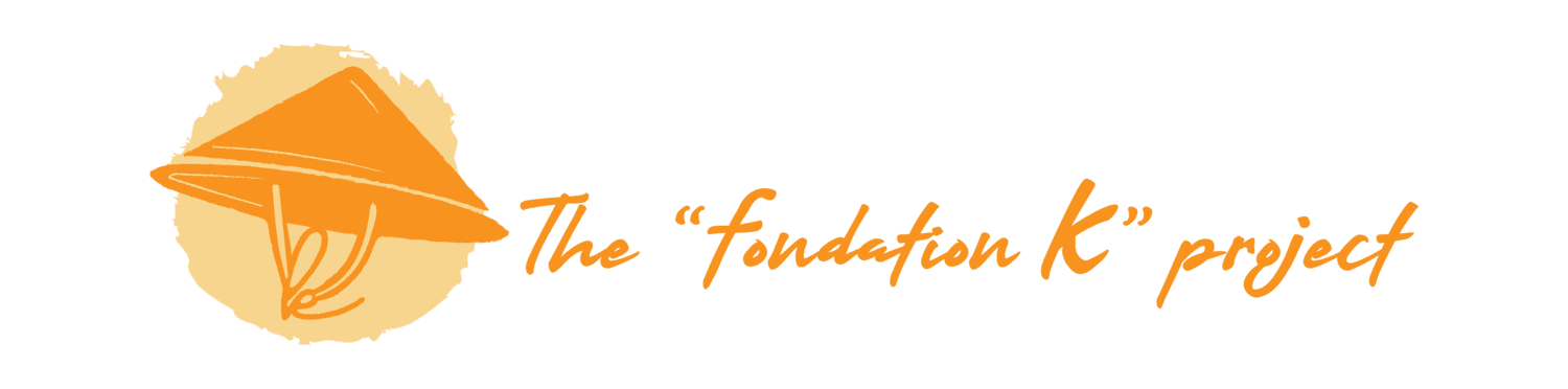 The Fondation K Project logo: an orange Vietnamese conical hat whose tip traces a K.